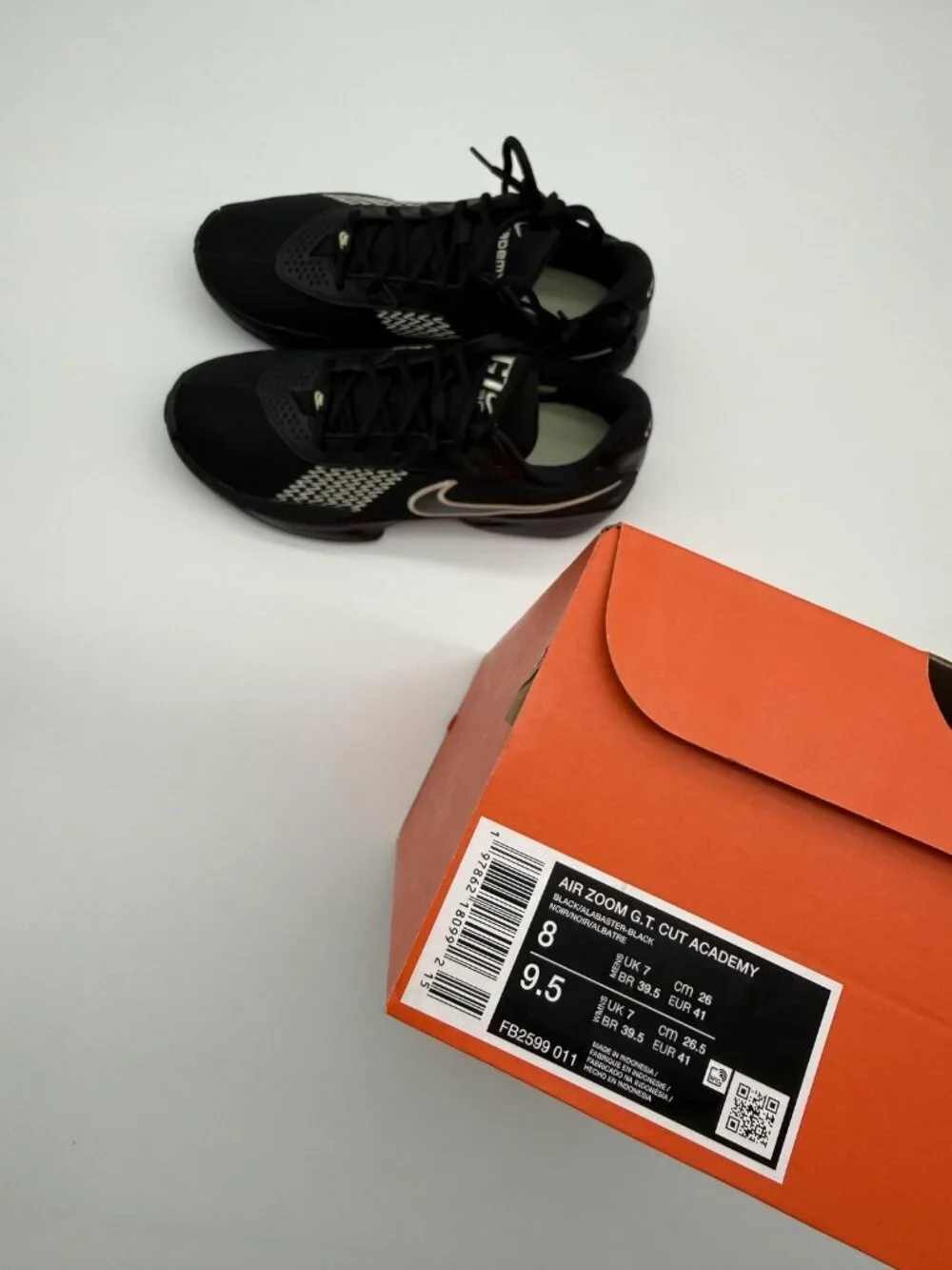 New Nike Air Zoom G.T. Cut Academy Shoes Mens Size 8 Black Basketball FB2599 011